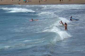 Oleaje en las playas de Telde/Antonio Rico.